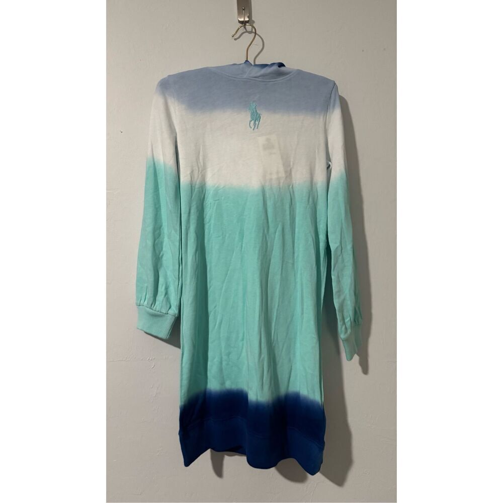 Polo Ralph Lauren NWT ombre spa terry sweatshirt hoodie dress girls 12-14 lrg po